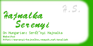 hajnalka serenyi business card